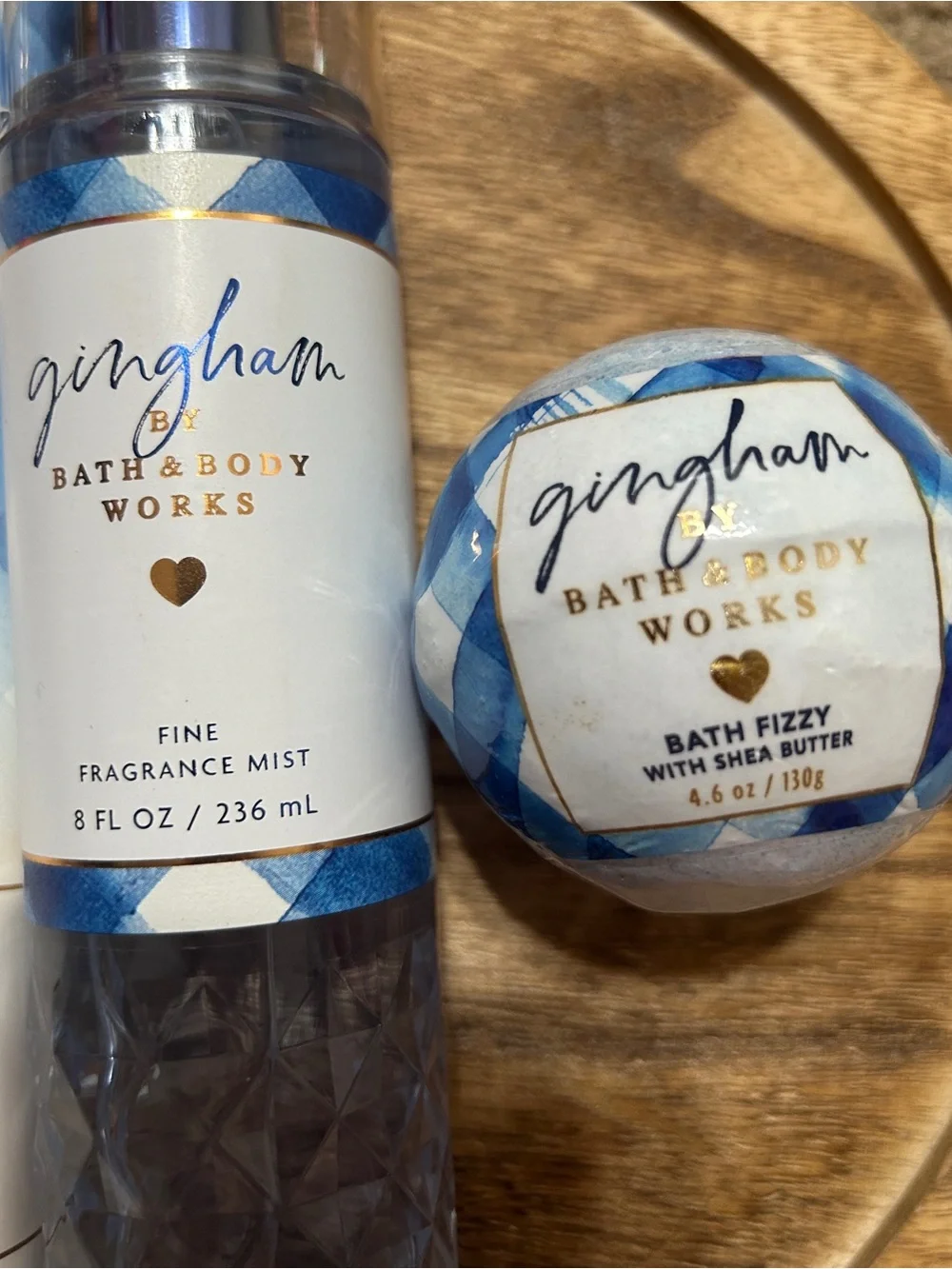 Bath & Body Works Gingham Bath Set —